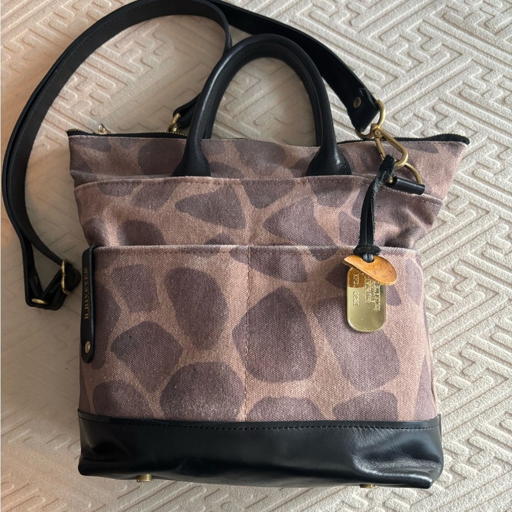 R Riveter Chic Black and Brown Crossbody Bag